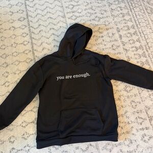 Classic Black Hoodie with Empowering Message